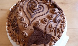 Čokoládovo-tvarohový dort