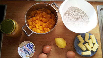 Halloweenský dýňový koláč, ingredience