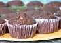 Kakaové muffiny s hruškami