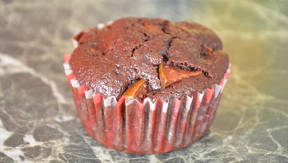 Kakaové muffiny s hruškami