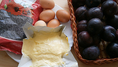 Makové řezy s blumou a drobenkou (posypkou, žmolenkou), Část použitých surovin