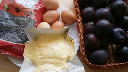 Makové řezy s blumou a drobenkou (posypkou, žmolenkou), Část použitých surovin