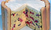 Nepečené dorty:  Malakoff, originální recept na dezert z 19. století, Dort Malakoff - řez