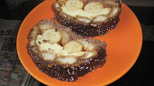 Nepečený dort s piškoty a banánem