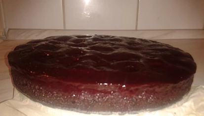 Ostružinový čokoládový dort