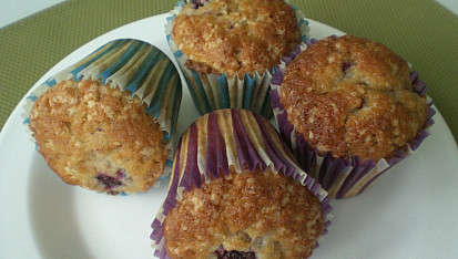 Ostružinové muffinky