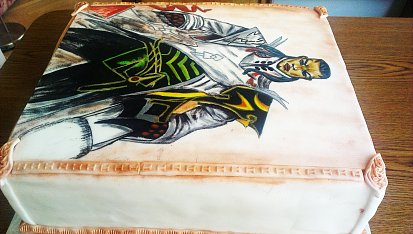 Ručně malovaný dort - Lucian ze hry League of Legends...