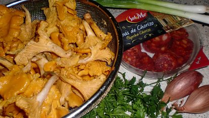 Rýže s liškami a chorizem, Potřebné ingredience