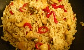 Rýžový wok (Přidaná a promíchaná rýže)