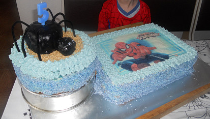 Spiderman-pavoučí dort