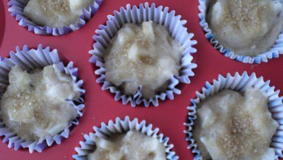 Šťavnaté muffiny, použila jsem papírové košíčky