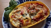Zapečená špagetová dýně ala carbonara