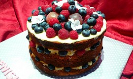 Bezlepkový nahatý dort(Naked cake)