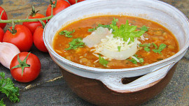 Italská čočková polévka
