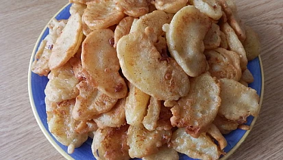 Jablečné lupínky v těstíčku, Voňavé pohoštění