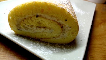 Mandarinková roláda bez mouky