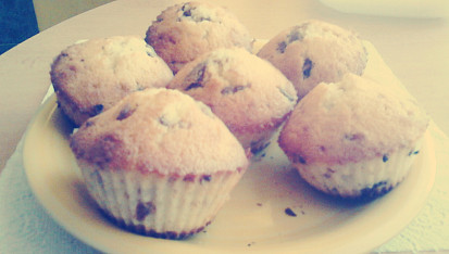Recept na rychlé muffiny s kousky čokolády
