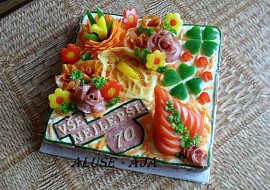 Slaný dort k 70 narozeninám