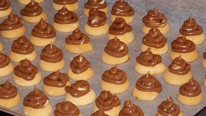 Vánoční cukroví bez pečení, Nutella špičky