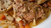 Vepřová plec v cibuli, s celerem a mrkví, Detail