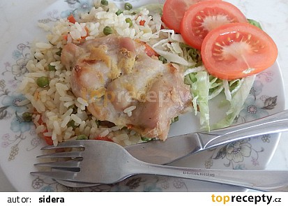 Zapečené kuřecí s rýží