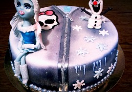 2 In 1 - Dvě pohádky v jednom dortu - Monster High a Frozen