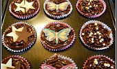 Anglické dortíky cupcakes, čokoládové