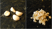 Bramborová polévka bez tuku a hub (velmi hustá), Příprava česneku