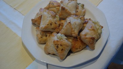 Domácí listové těsto + slané šátečky, Moje šátečky
