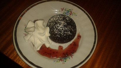 Čokoládový fondant s bílou čokoládou