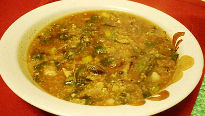 Houbovo - pórková polévka