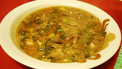 Houbovo - pórková polévka