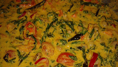 Indická kuchyně - jihoindické thakkali payaru curry (černooké fazolky) český videorecept