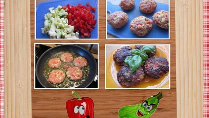 Karbanátky s cuketou a paprikou