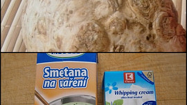 Kližka v celerovo-kaki smetanové omáčce