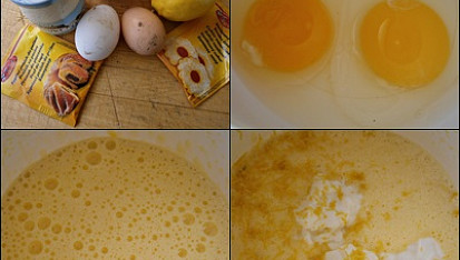 Lívance z jogurtovo -  jablečného těsta, Část použitých surovin + postup