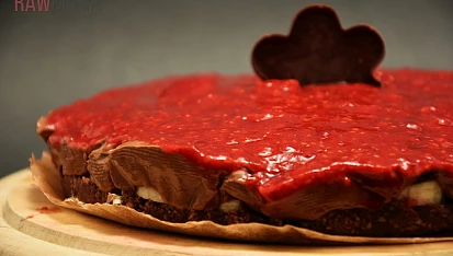 Malinový koláč - nepečený