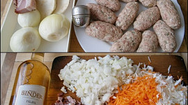 Masové šišky v zeleninovo - vínové omáčce