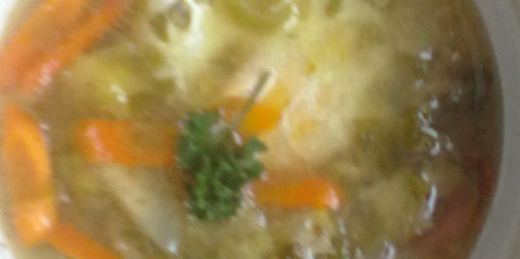 Ovarová zeleninová polévka se ztraceným vejcem dle hajného ze „Šlajfu“ (Ovarová zeleninová polévka se ztraceným vejcem…)