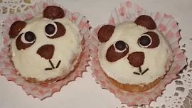 Panda muffiny s mandarinkami