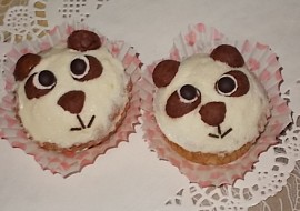 Panda muffiny s mandarinkami