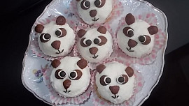 Panda muffiny s mandarinkami