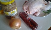 Pečené kuře, plněné kysaným zelím (Pečené kuře)
