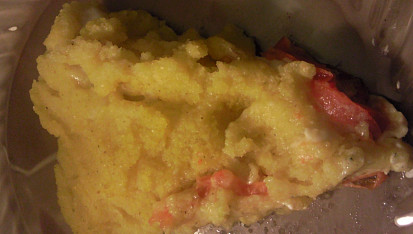 Polenta zapečená se zeleninou a nivou