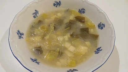 Pórková polévka bez lepku, mléka a vajec