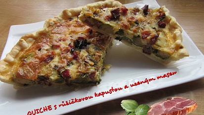 Quiche-slaný koláč se zakysanou smetanou