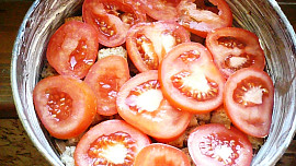 Rajčatovo - chlebový koláč