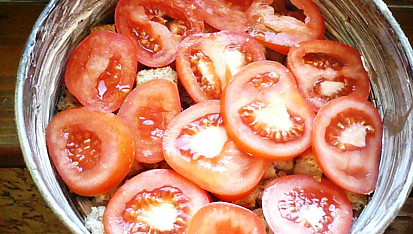 Rajčatovo - chlebový koláč