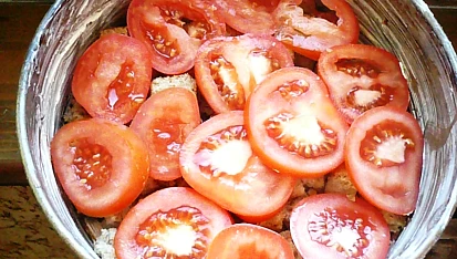 Rajčatovo - chlebový koláč