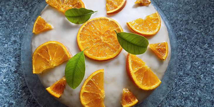 "Sluníčkový" pomerančový dort